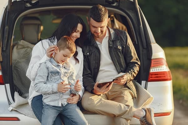 Family traveling together