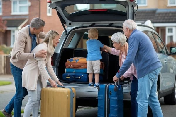 Family traveling together